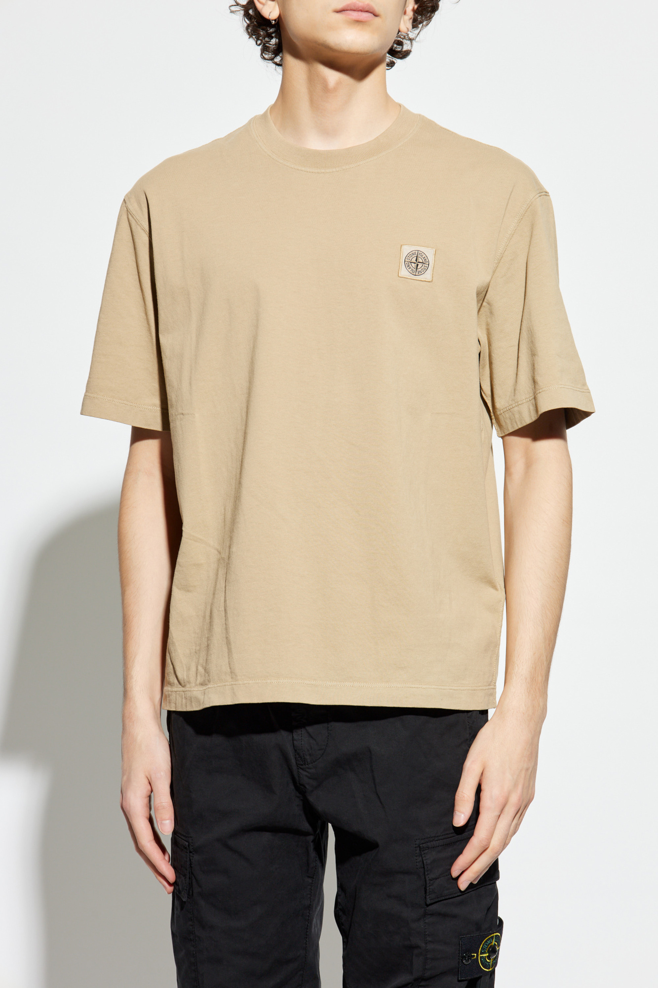 Tシャツ・カットソー STONE Men T-shirt Beige 2100034S0115 V0094 Beige T-shirt with logo Stone Island - Vitkac AS